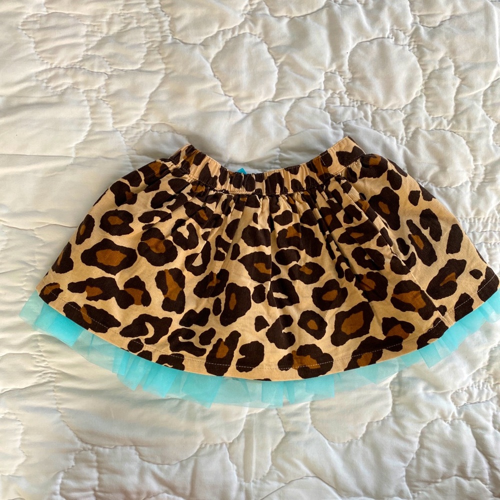 Gymboree Tutu Skirt Leopard Print & Mint Green